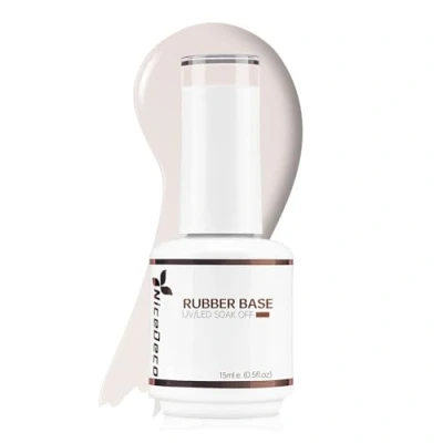 Image of Nicedeco 4 In 1 Rubber Base Gel For Nails, Hema Free Clear Sheer Color Nail Polish UV LED Soak Off, Elastic Strengthen Enhance Coat 013
