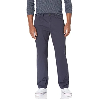 Image of Amazon Essentials Men&#039;s Athletic Fit 5 Pocket Comfort Stretch Chino Trouser (Previously Goodthreads), Navy, 34W / 34L