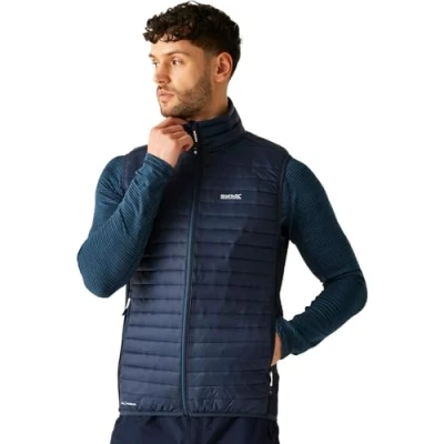 Image of Regatta Men&#039;s Water repellent Andreson Hybrid Gilet Navy Blue, Size: XXL