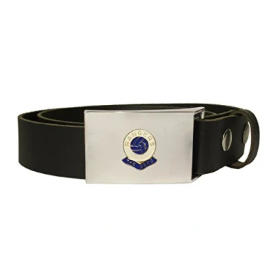 Image of Knight Glasgow Rangers Football Club Leather snap fit Belt Black