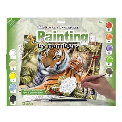 Image of Royal Brush Junior Large Paint by Number Kit 15.25 x 11.25 inch in The Shadows, Other, Multicoloured, 4.87 42.38 34.76 cm