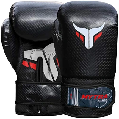 Image of Mytra Fusion Kids Boxing Gloves AL2 (Black, 6 oz)