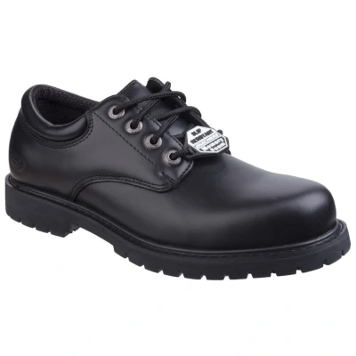 Image of Skechers Cottonwood Casual laceups, Men&#039;s, Size: 7, Black Leather