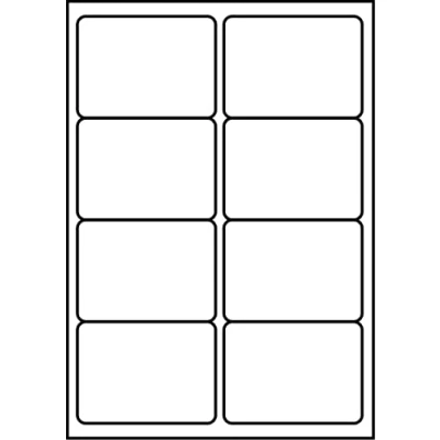 Image of SmithPackaging A4 Self Adhesive Address Labels, 8 Labels Per Sheet, 100 Sheets, 99.1 x 67.7mm 800
