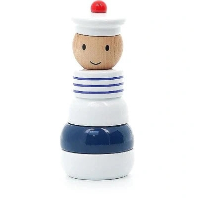 Image of Vilac Sailor Themed Stacking Toy, Develop Fine Motor Skills, Includes 5 Easy To Grasp Wooden Pieces, Multicolored, 12 Months+