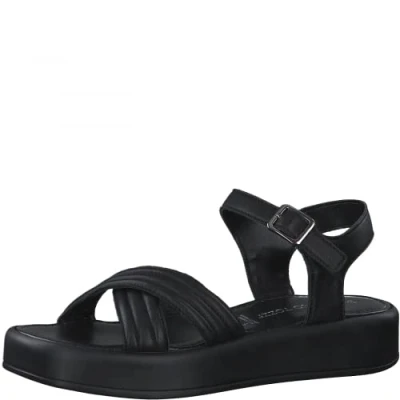 Image of Marco Tozzi Women&#039;s Damen 2 28231 28 Sandalette Sandal, Black Nappa, 6 UK