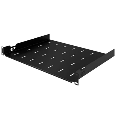 Image of Stalflex Server Rack Shelf 19 inch 1U 350mm Made of Metal Universal Vented Mount Cantilever Tray compatible with Network Cabinet and Rails