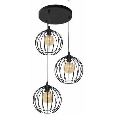 Image of Mercure Cluster Pendant Ceiling Light Black 40cm
