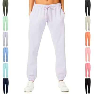 Image of Light &amp; Shade LSLPNT006 Women&#039;s Pastel Brights Loungewear Sweatpants Joggers Jogging Pants Bottoms Lavender