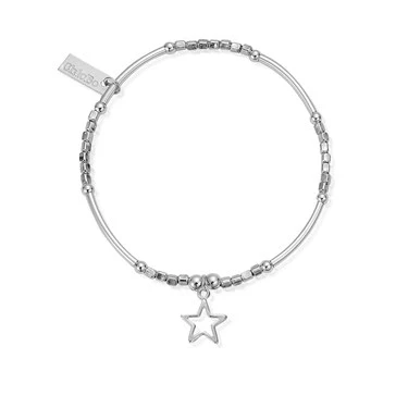 Image of ChloBo Silver Mini Cube Open Star Bracelet