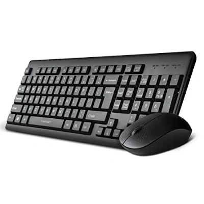 Image of Compoint CP KM007 W V2 Wireless Keyboard &amp; Mouse Deskset Black