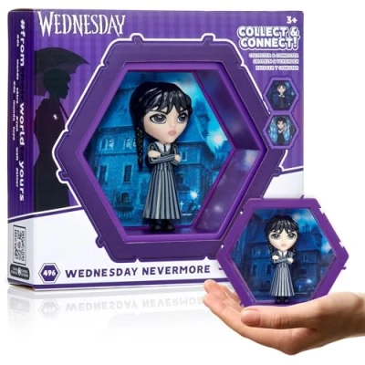 Image of PODS 4D Wednesday Addams Nevermore Uniform Connectable Collectable Bobble head figure that Bursts from their World into Yours Wall or Shelf Display Toys and Gifts No. 496