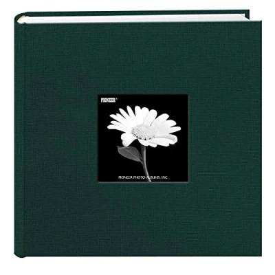 Image of Pioneer Photo Albums Fabric Frame Cover Album 200 Pockets Hold 4x6 Photos, Majestic Teal,Medium