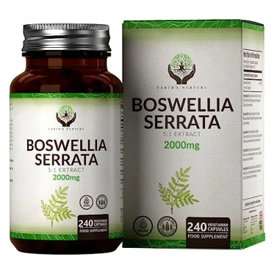 Image of EN Boswellia Serrata Capsules 240 High Strength 2000mg (5:1 Extract) per Serving Non GMO, Gluten &amp; Allergen Free Manufactured in The UK