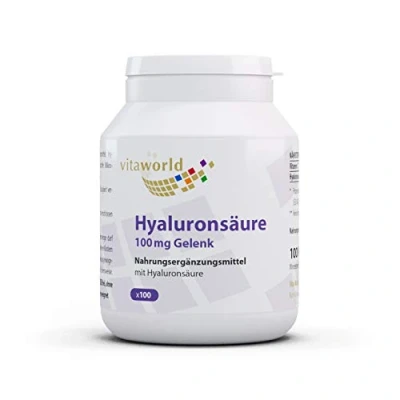 Image of Vita World 3 Pack Hyaluronic Acid 100Mg Joint x 100 Capsules Made in Germany