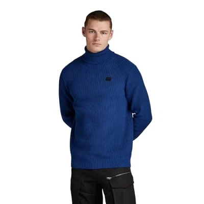 Image of G STAR RAW Men&#039;s Pullover Turtle Knitted, blue (ballpen D24211 C868 1822), XXL