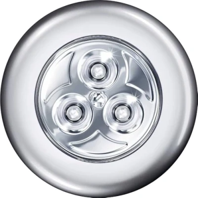 Image of OSRAM DOT it Classic Battery Operated LED Light Silver Plastic IP20 for Cupboard Kitchen Night