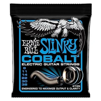 Image of Ernie Ball Extra Slinky Cobalt Electric Guitar Strings 8 38 Gauge