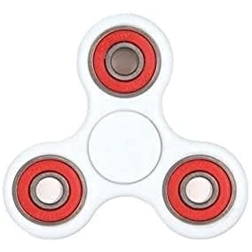 Image of Christmas Concepts® Exclusive White And Red Fidget Hand Spinner Stress Reducer, Relief, Autism Spin Time 1 3 Minutes