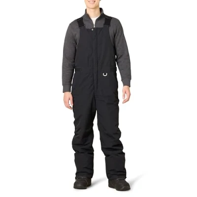 Image of Amazon Essentials Men&#039;s Water Resistant Insulated Snow Bib Overall, Black, M
