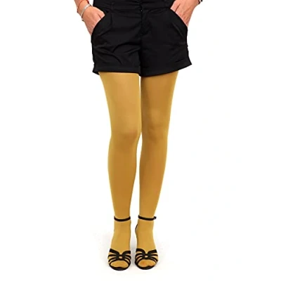 Image of MILKY SILK Semi Opaque Microfiber Tights 40 Denier (Mustard, XL)