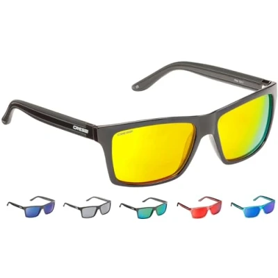 Image of Cressi Unisex Rio Sports Sunglasses, Black/Lens Yellow, Uni