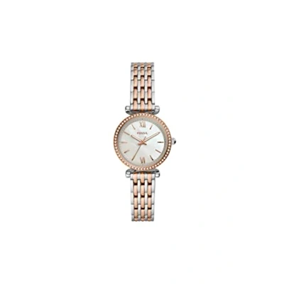Image of Fossil Watch for Women Carlie , Quartz Movement, 28 mm Silver Stainless Steel Case with a Strap, ES4649
