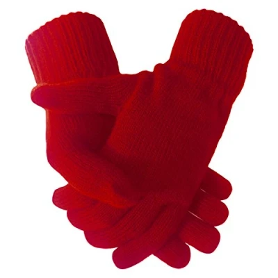 Image of Ladies Super Soft Warm Fine Knit Thermal Winter Gloves (Red)