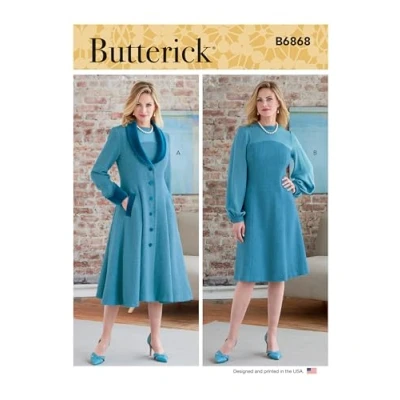 Image of BUTTERICK B6868RR Misses&#039; and Women&#039;s Coat Dress RR (18W 20W 22W 24W)