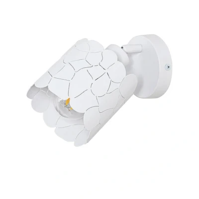 Image of Lindby Aralena wall light, white, 1 bulb, metal, Ø 12 cm