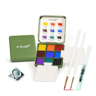 Image of Watercolour Paint Set Mini Pocket sized Watercolor Palette, Art Travel Perfect for Kids and Beginners, High Quality Water Paint, Paints Sets