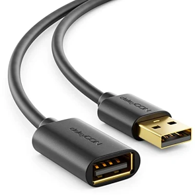 Image of USB 2.0 Extension Cable A/A Black 3 m