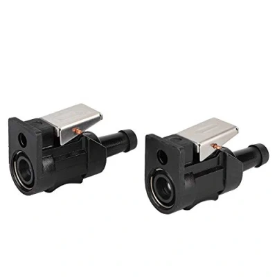 Image of Aramox 2Pcs Fuel Line Connector, Aluminum &amp; ABS Marine Engine Hose Connector Fit for 8mm Outboard