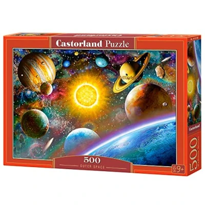 Image of Castorland B 52158 Hobby Panoramic Outer Space Jigsaw Puzzle, 500 Pieces Set, Multi