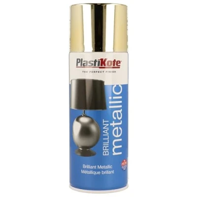 Image of Plasti Kote 440.0000160.076 160 400 ml Brilliant Spray Paint Metallic Gold
