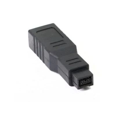 Image of iCables FireWire 400 to 800 Adapter 6 Pin (FEMALE) 9 (MALE) Firewire/iLink Connector Compatible with Mac and more