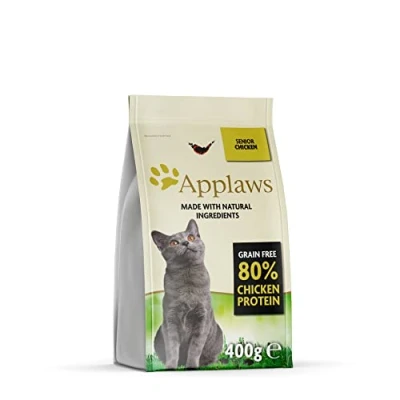 Image of Applaws Natural and Complete Dry Cat Food for Senior Cats, Grain Free, Chicken, 400 g