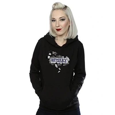 Image of Beetlejuice Women&#039;s Sandworm Logo Hoodie Small Black