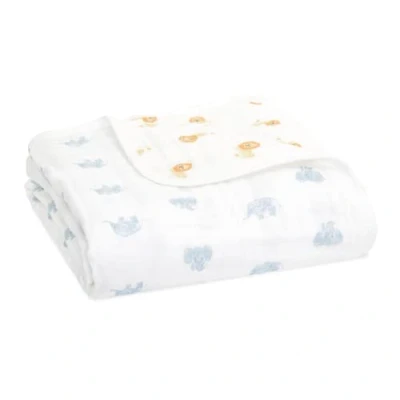 Image of aden + anais Dream Baby Blanket Pack of 1 Large Breathable 100% Cotton Muslin Bedding Cot Blankets For Newborns &amp; Infant Boys Girls Shower or Gift Animal Kingdom