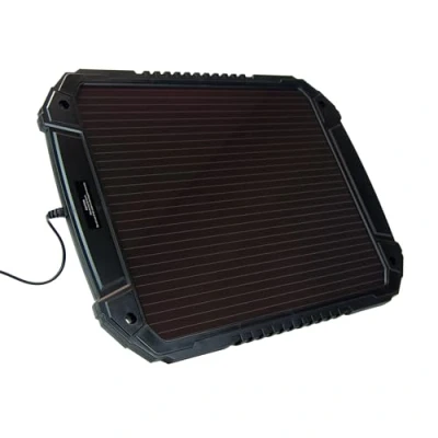 Image of AA 12 V Car Solar Battery Trickle Charger, AA1432 for Vehicles and Caravans Connectors Included, 4.8W, Black
