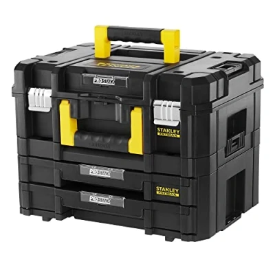Image of Stanley FatMax Tstak Combination Toolbox 21.5 L Includes Box with 2 Drawers and Metal Clips Pack of 1 FMST1 71981
