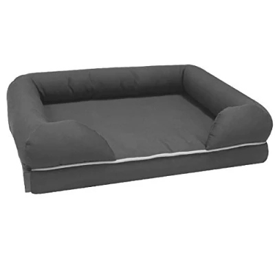 Image of Croci Revenant Limitless Indoor Dog Kennel Large Size 112x86 cm Sofa Bed for Waterproof Memory Foam Dogs with Removable Washable Cover (Colour Grey, L)