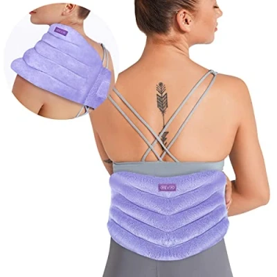 Image of REVIX Microwave Heating Pad for Back Pain and Cramps Relief with Moist Heat, Extra Large Microwavable Heated Wrap Lumbar, Waist, Stomach, Shoulder Neck Hot or Cold Pack, Reusable, Portable