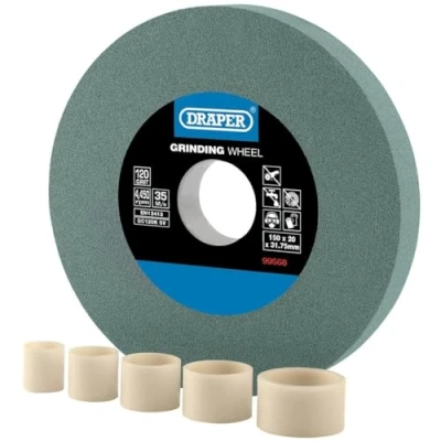 Image of Draper Silicon Carbide Bench Grinding Wheel, 150 x 20mm, 120 Grit