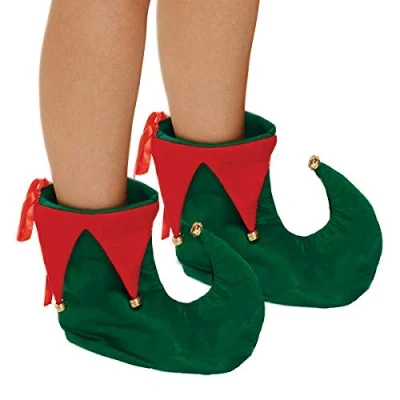 Image of Adults Deluxe Christmas Elf Shoes Fancy Dress