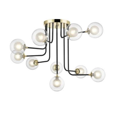 Image of Remy 10 Light Ceiling Gold Black