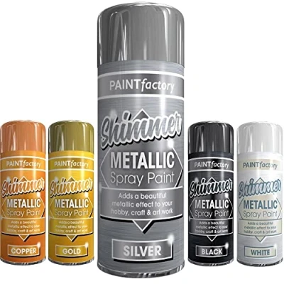 Image of Classic Signature 1 x Metallic Silver Spray Paint 200ml Multi Purpose Use, for Metal and Wooden Furniture, Ornaments, Decorative Items Much More Interior &amp; Exterior
