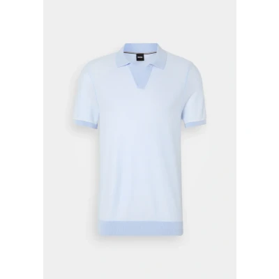 Image of BOSS Jianluca Polo shirt, Men&#039;s, Size: Large, Light/pastel blue