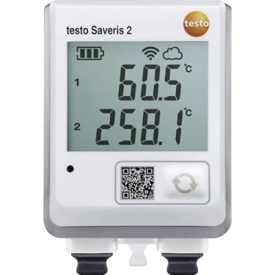 Image of testo Saveris 2 T3 WiFi Data Logger with Display and Connections for TC Temperature Probes