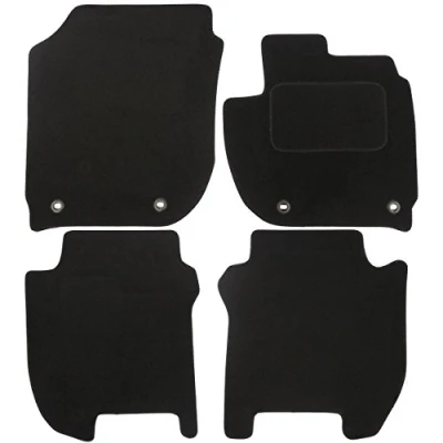 Image of JVL 3636 Fully Tailored Carpet Car Mat, Set of 4, Black